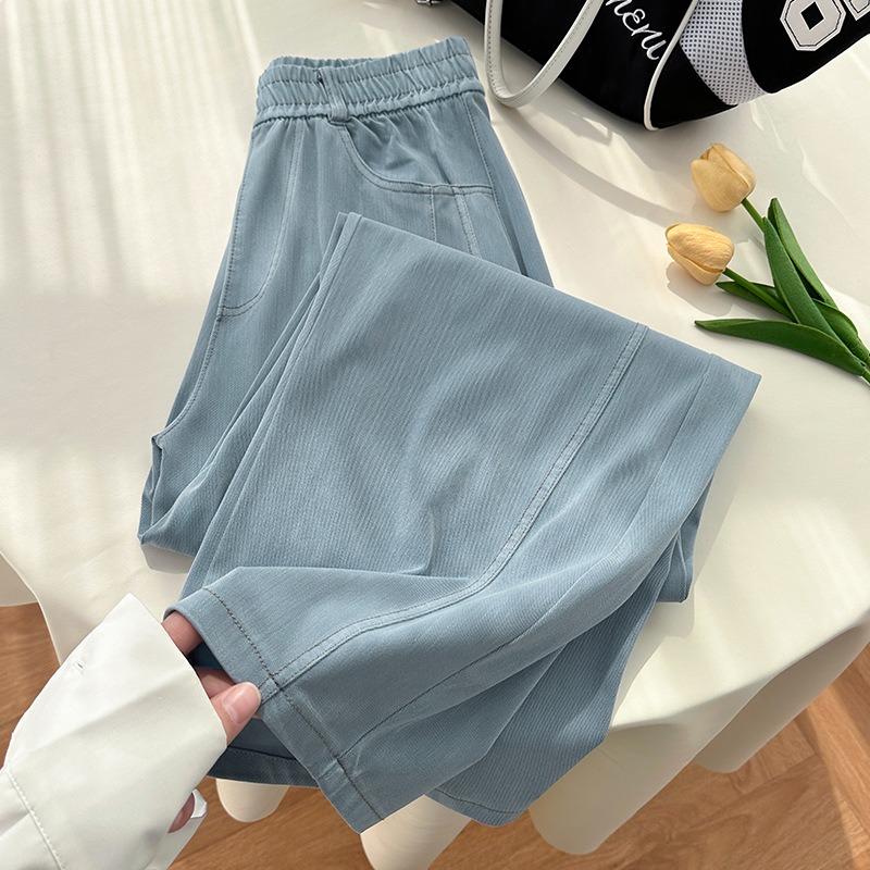 Uncle Radish Scimitar Jeans Casual Pants Children's Spring and Summer Thin Tencel Loose High Waist Wide Leg Pants Sweatpants