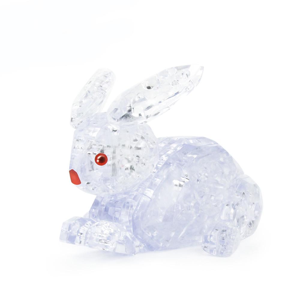 

3D кришталевий пазл Asteria милий кролик модель DIY гаджет блоки будівництво іграшка подарунок гарячі рожевого кольору