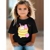 European Sizes Cute Little Bunny Muffin Graphic Dessert, 'S Comfortable Short-Sleeve Crew Neck Tee, Perfect for Casual Outings Or Daily Use