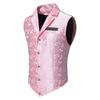 Men's Paisley Gothic Vest Victorian Steampunk Waistcoat with Notched Lapel for Tuxedo Formal Events Themed Weddings