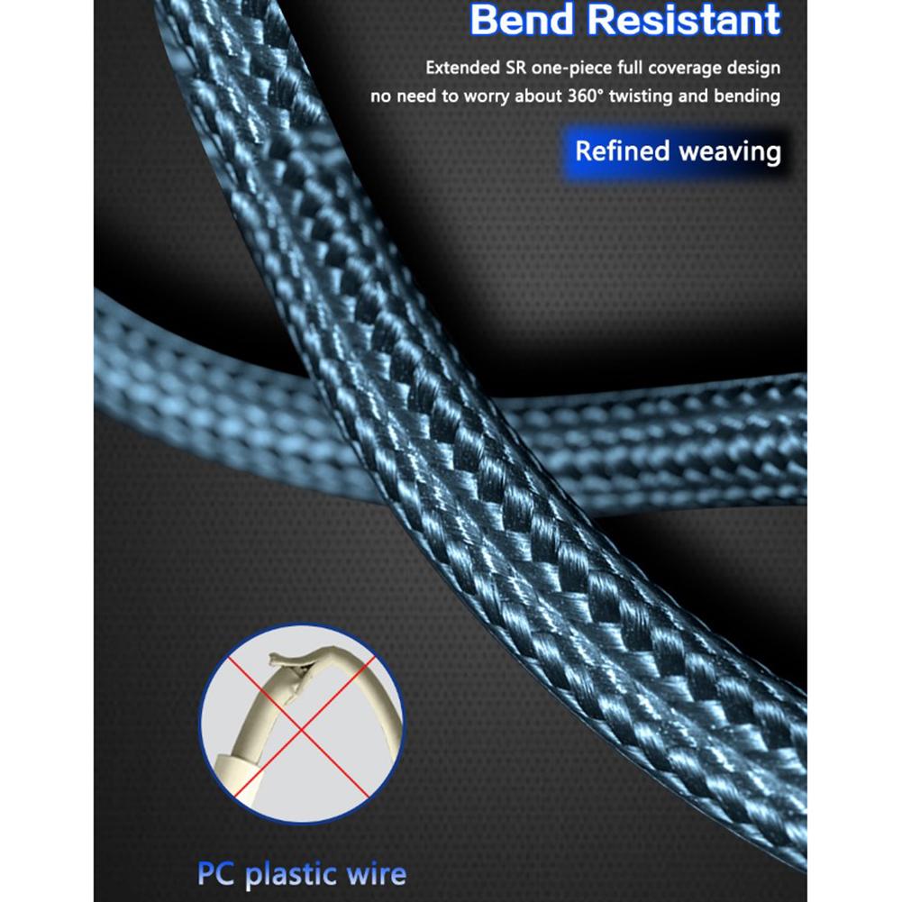 Non-slip Data Cable Type-c Fast Charging Cable Extension Charger Data Cord Compatible For Android Ios Huawei
