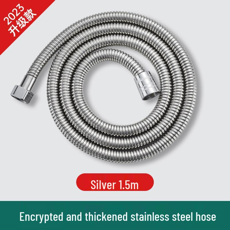 Stainless Steel Black Shower Hose - 1.5/2m for Bathroom Rain Shower Head.