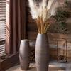 Wabi-Sabi Stil Große Bodenstehende Keramikvase für Trockenblumen - Perfekt für Hotel-, Hof- oder Homestay-Dekor