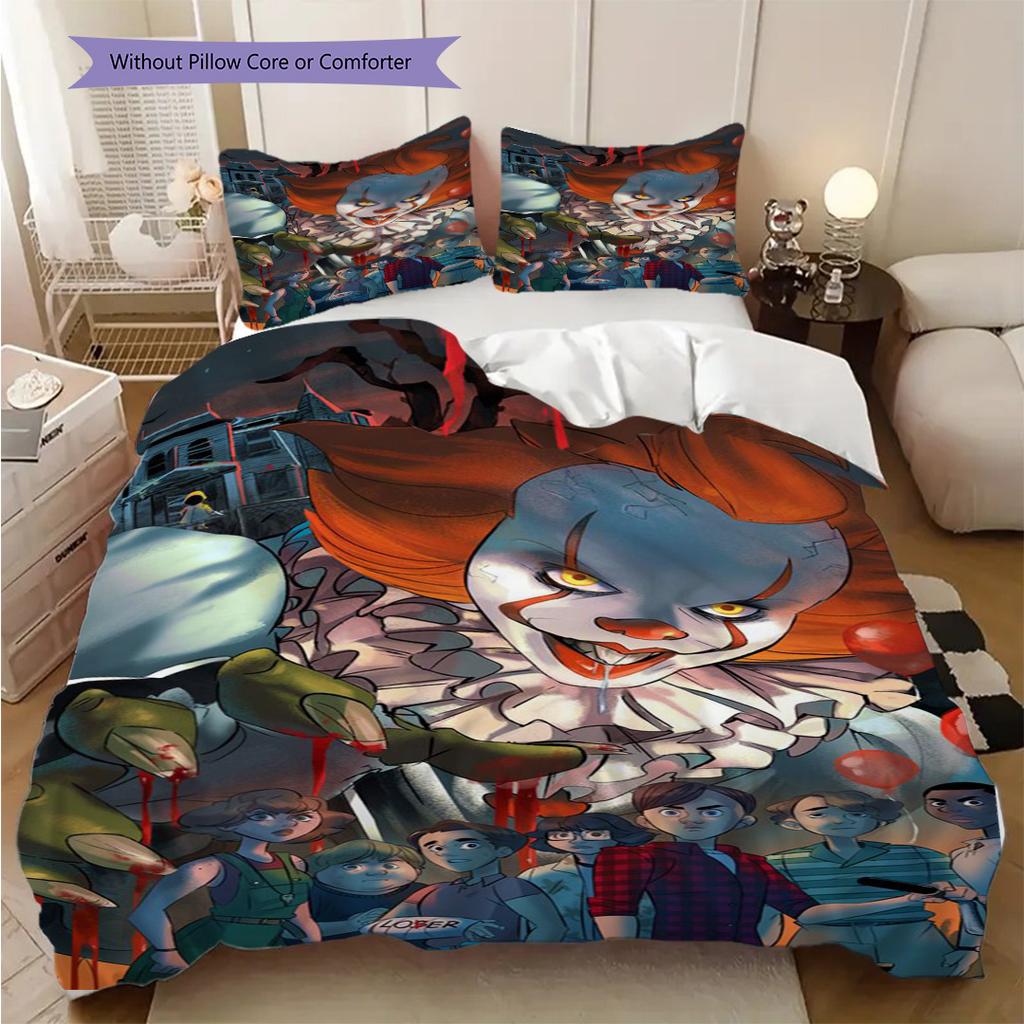 Halloween Horror Characters Set Bedding 1 Duvet Cover 2 Pillowcase Without Core Bedding Set Duvet Cover And Pillowcase Soft And Comfortable