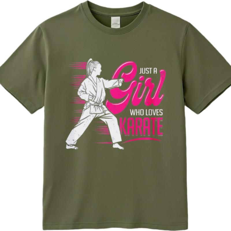 Soft Cotton Tee Soft Unisex Round Neck T Shirt Streetwear Girl Who Loves Karate Minimalist For Him Tees Plus Size Tshirt Basic Tee