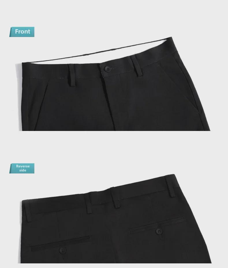 Men's Black Slim-Fit Nine-Point Casual Pants - Korean Style for Spring and Summer
