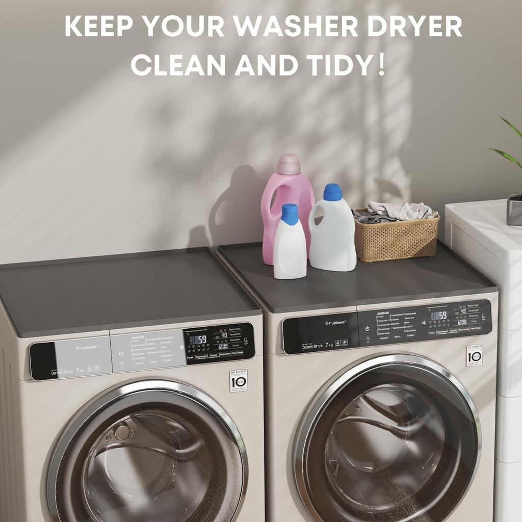1 Pcs Dryer Cover Silicone Dryer Top Protector Anti-slip Waterproof Protective Cover for for Washing Machin and Kitchen