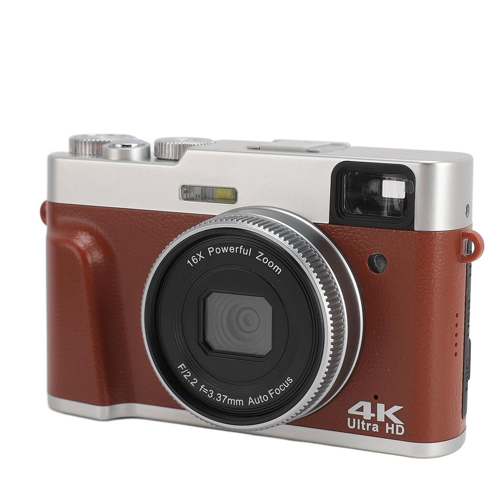 4K Digital Camera 48MP 3.5in IPS Screen AF Autofocus 16X Zoom HD Images Retro Portable Vlogging