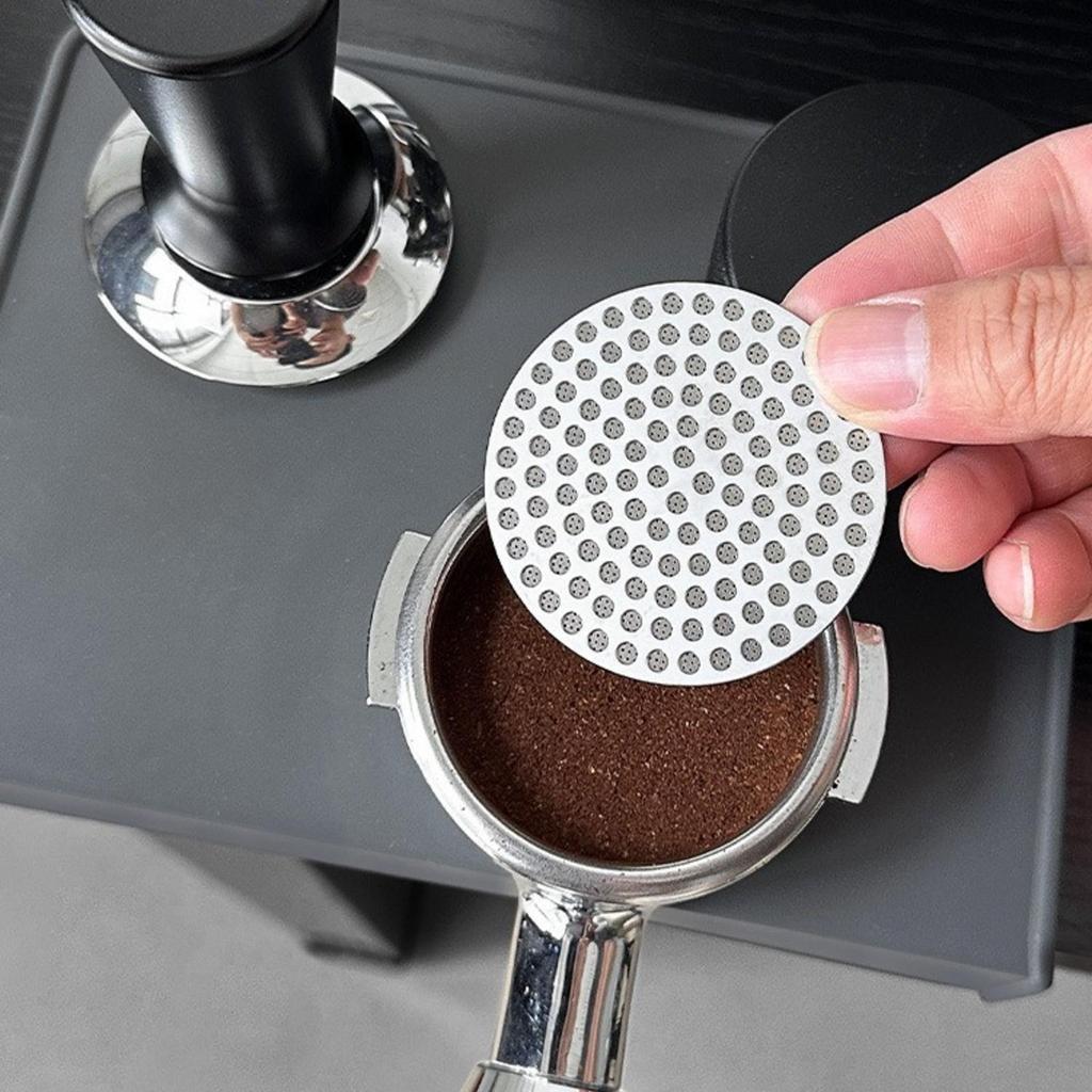 3 Pieces Espresso Accessory Low-Profile Stainless Steel Portafilter Screen with
