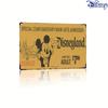 1pc Vintage Disneyland Ticket Metal Tin Sign, 8x12 Inches, Durable Wall Hanging Decorative Plaque, Rustic Outdoor Garden or Farm