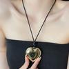 Korean Style Rope Neck Chain Necklace For Women Charm Metal Heart Pendant Collar Chain Choker Fashion Party Jewelry