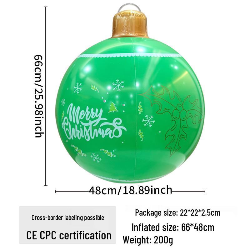 Eco-Friendly PVC Cartoon Inflatable Christmas Ball for Indoor Courtyard Decor