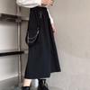 Niche Japanese Style Strappy Utility A-Line Maxi Skirt for Women - Summer Petite Cool Girl Design