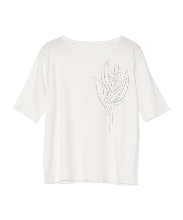 Mauna Loa Modern Ginger Sleeve Size White Women's 5/8 T-Shirt, M,