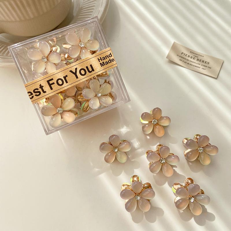 Mini Fiore Estivo Metallico Piccolo Clip a Pinza Nuovo Petalo Fermaglio per Capelli da Donna Clip per Frangia Clip Laterale per Capelli Accessori per Capelli Donna