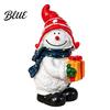 Resin Santa Claus Figurines Christmas Figurine Vintage Snowman Statue Winter Festive Decorative Statue Holiday Tabletop Decoration for Home