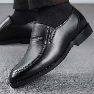 Atmungsaktive Lederschuhe für Herren, schwarz, weiches Leder, weiche Unterseite, Frühling und Herbst, Trauzeuge, Herren, Business, formelle Kleidung, Freizeitschuh