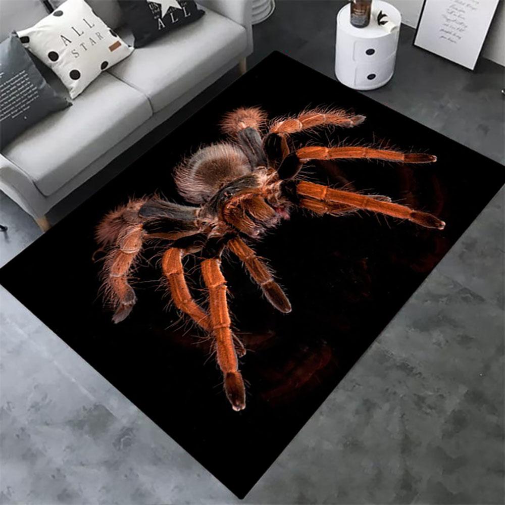 Halloween-Spinnen-Teppich, 3D-gedruckt, Angst-Horror-Matte, Trick-or-Treat-Teppich, Wohnzimmer-Schlafzimmer-Teppich, Halloween-Geschenk, Heimdekoration
