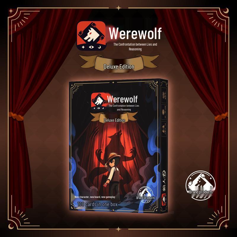 Werewolf Deluxe Edition Tabletop Game: Full Character Set with Number Cards & Holders -  It's Dark, Please Close Your Eyes  Party Game.