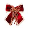 Velvet Christmas Bow 9" Crafts Gift Ribbon Twist Tie Xmas Wreath Windows Doors Walls Stairs Christmas Wedding Decor