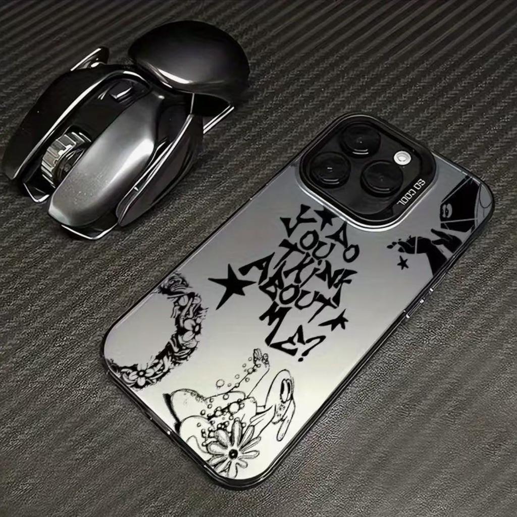 The new graffiti English is suitable for iphone17 mobile phone case Apple 16promax/15 anti-drop 14pro13 Europe and America