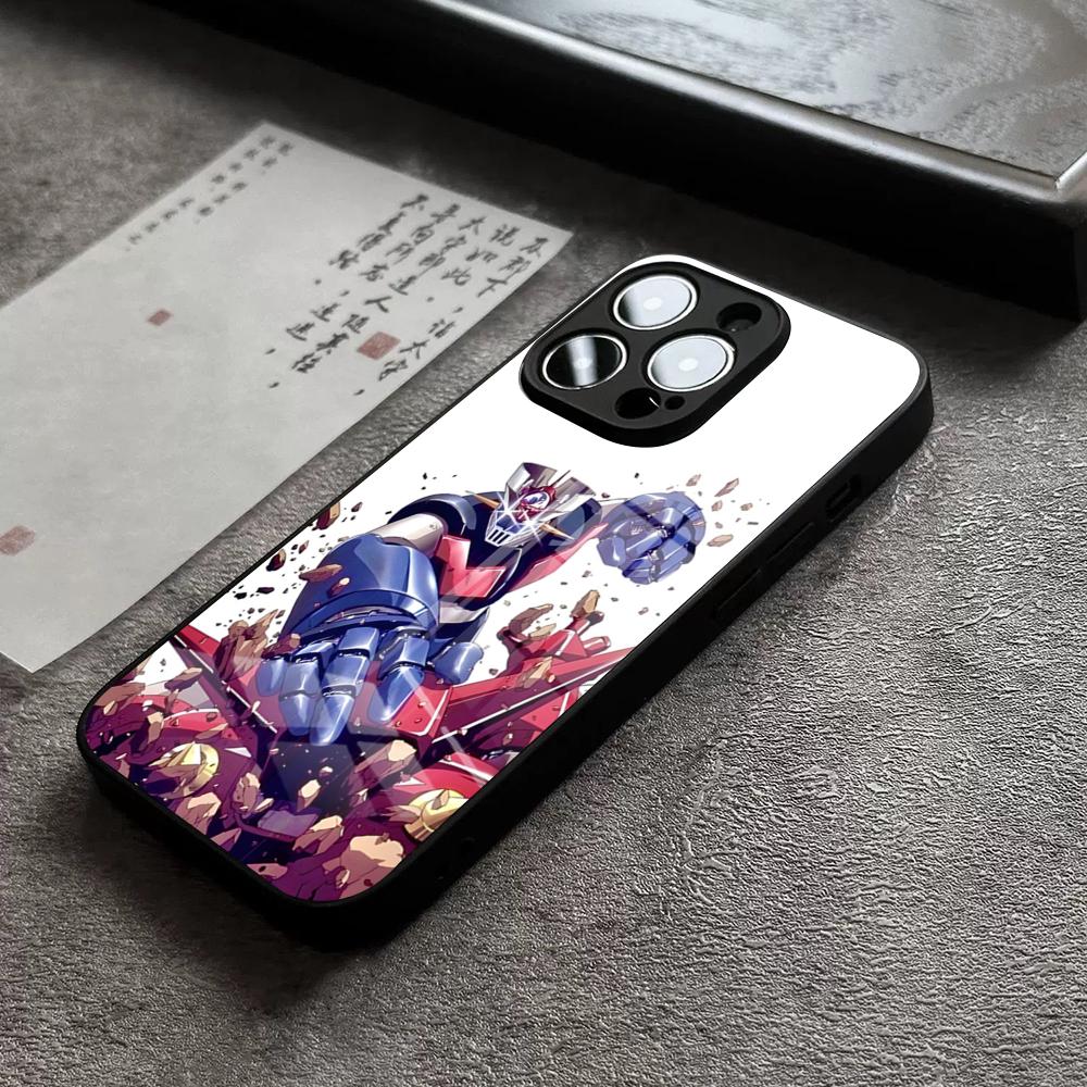 UFO Robot Goldorak Phone Case For IPhone 16 Pro Max 15 Plus 14 Pro 12 11 13 Mini X XR XS Max 8 7 Plus SE Glass Cover