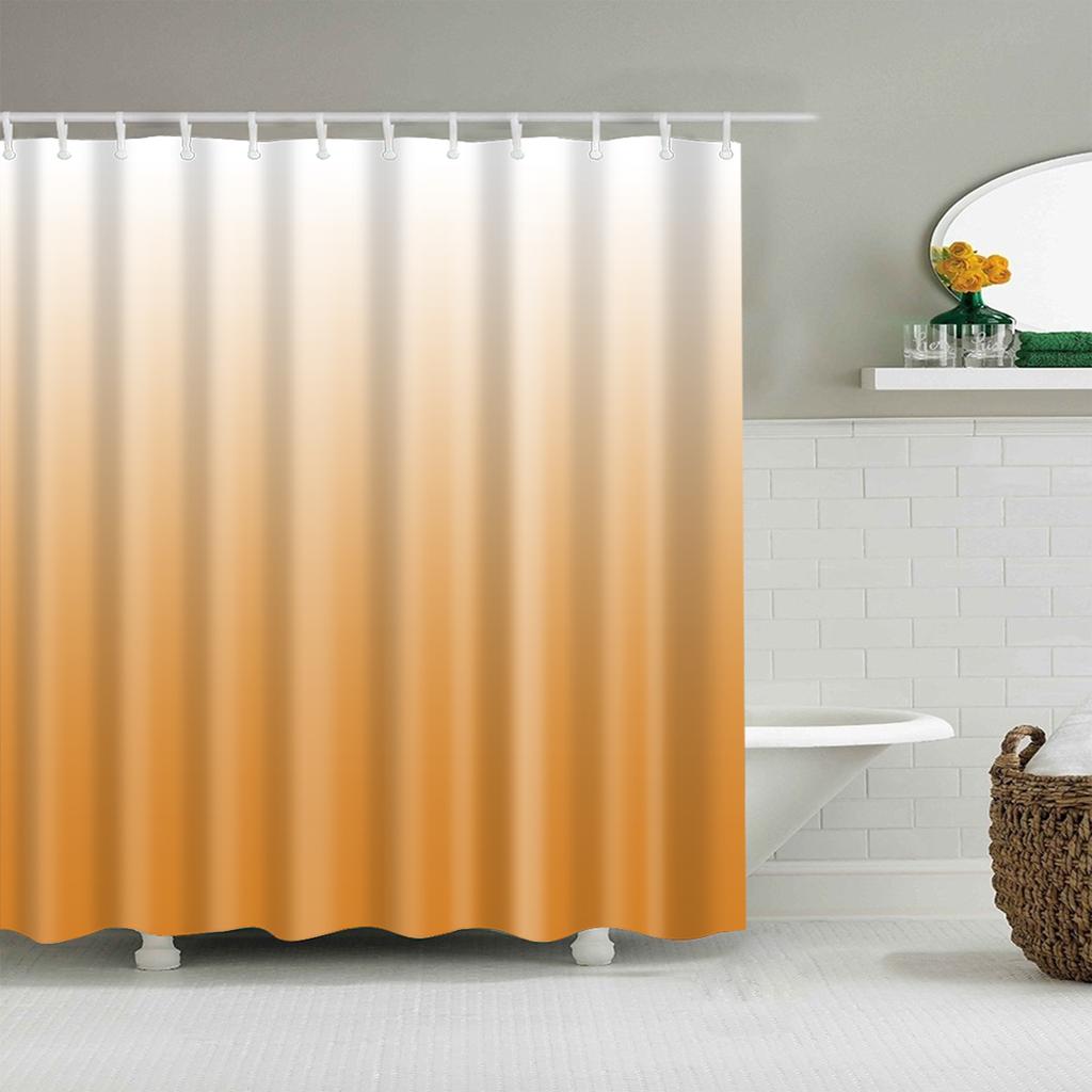 Gradient Bath Curtain For Home Decor Waterproof Shower Curtain With 12 Hooks Bathroom Curtain Bathroom Decor Cortina