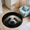 Panda close-up pattern round rug,Carpet Rug for Living Room Bedroom  Playroom ,Non-slip Floor Mat,Holiday Gifts and Birthday Gifts.