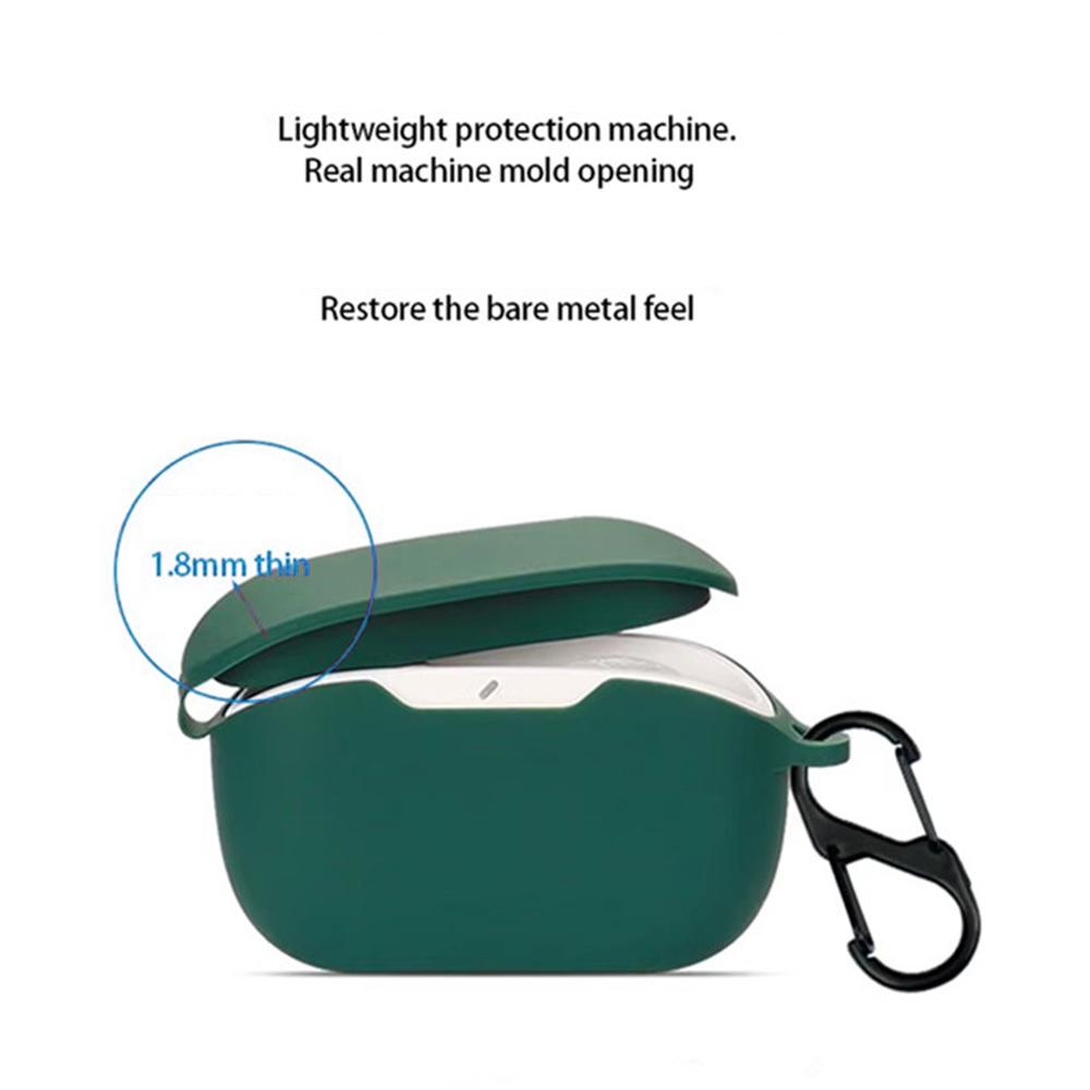 For JBL Wave Buds 2 Silicone Case with Anti Lost Buckle Bluetooth-compatible Earphones Protective Cover