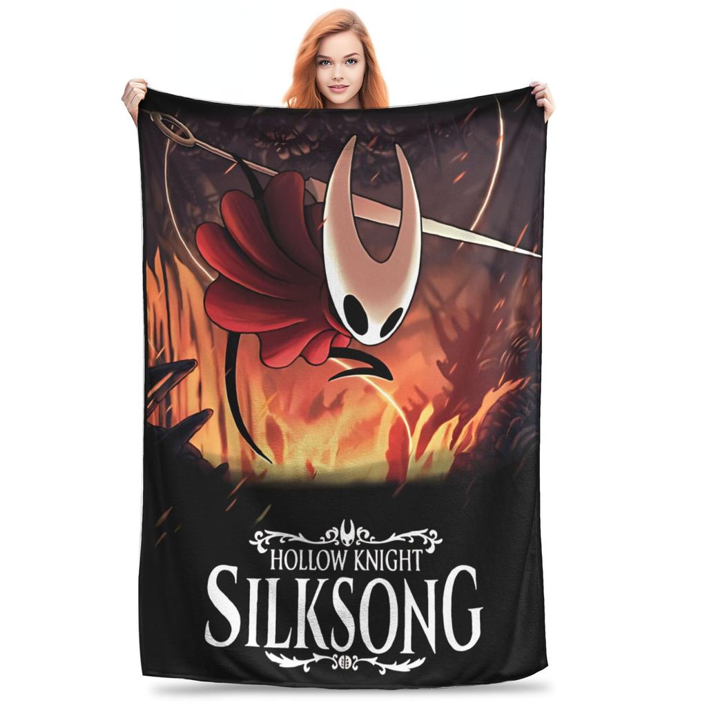 Hollow Knight Silksong Hornet Silksong Aiguille Chasseuse Couvertures Polaire Nouveauté Couvertures Chaudes pour Literie Salon Hiver