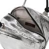 Handbag Cube Box Metallic 2WAY Bag for Silver [Cuko] Women, (906)