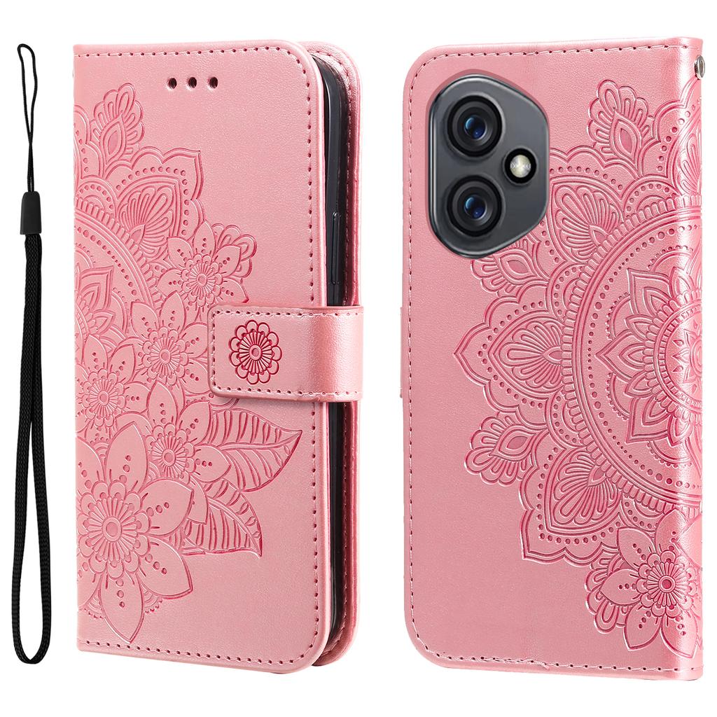 For Honor 400 5G (Global) Case Floral Pattern PU Leather Wallet Stand Phone Cover