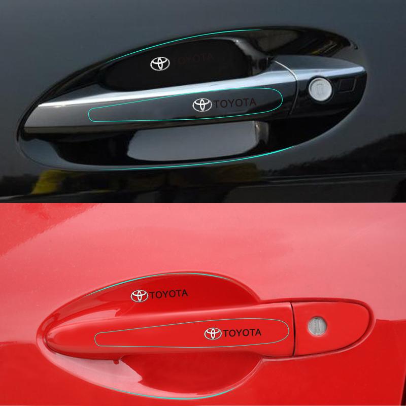 8pcs Car Door Bowl Door Handle Anti Scratch Sticker Auto TPU Transparent Protective Film for Toyota GRsport Crown Hilux Aygo