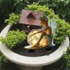 Picchetto Giardino Fatina dei Fiori, Picchetto Decorazione Giardino Acrilico Piatto 2D con Sfera Luminosa, Decorazione Fatina Impermeabile per Esterno per Prato Aiuola Fioriera