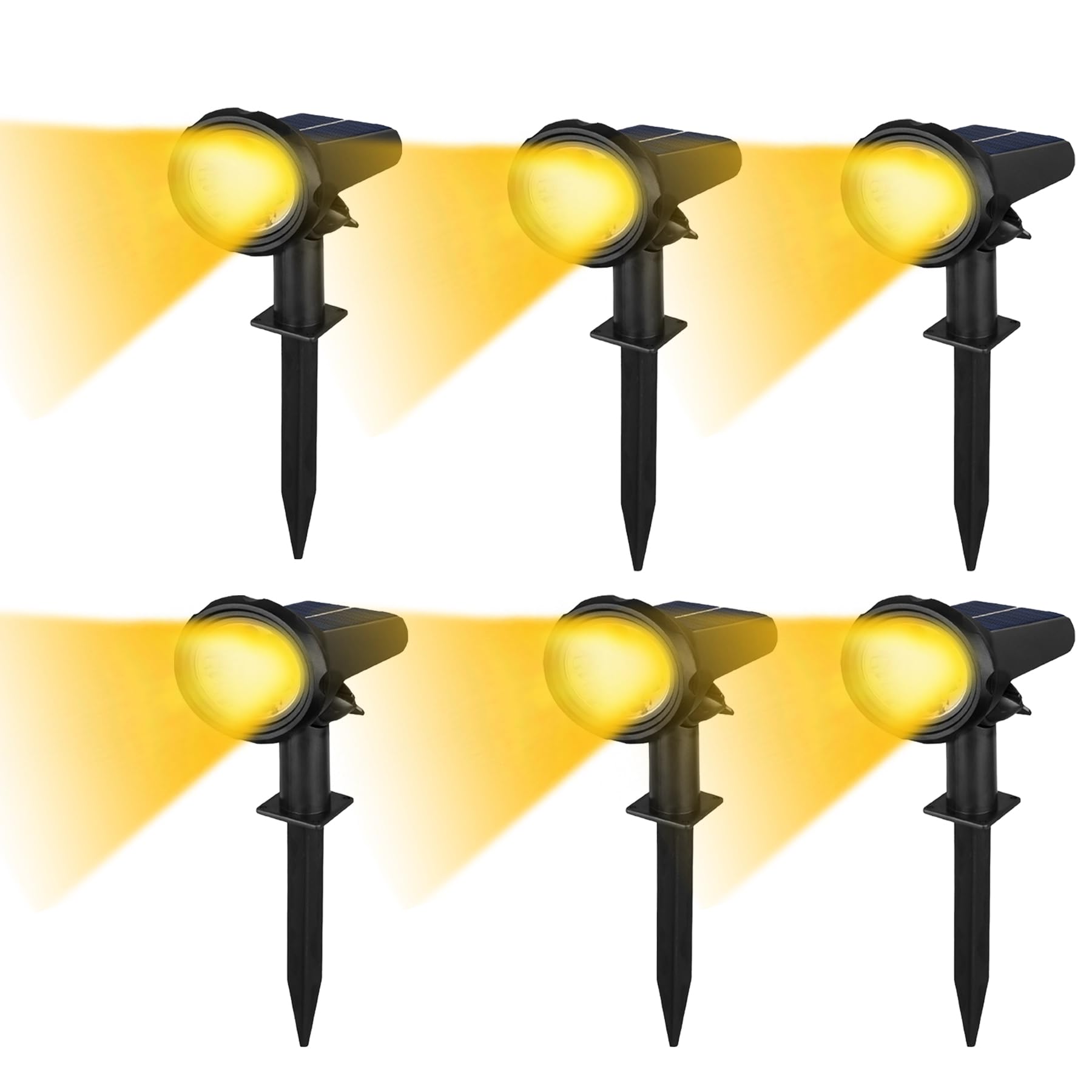 

DODOGOD Solar Lights, Outdoor, 3 Brightness Levels, Automatic OnOff, Ground Insertion, Wall Mounted, Solar Spotlights, No Wiring Required, Super