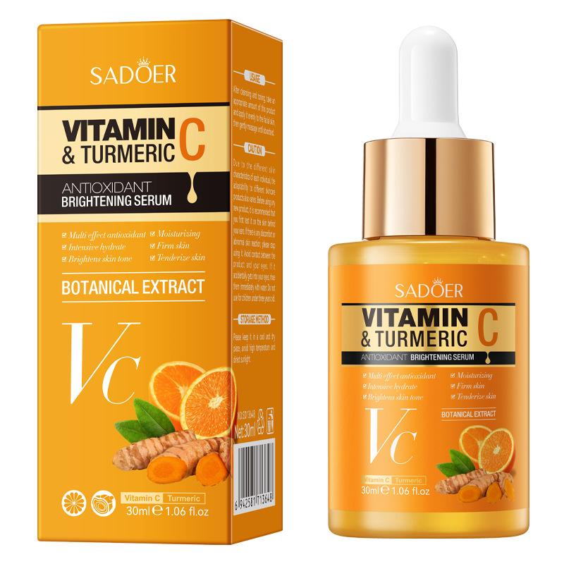 Vitamin C Turmeric Serum Antioxidant Facial Essence Hydrating Moisturizing Skin Care Serum 30ml VitaminC turmeric essence