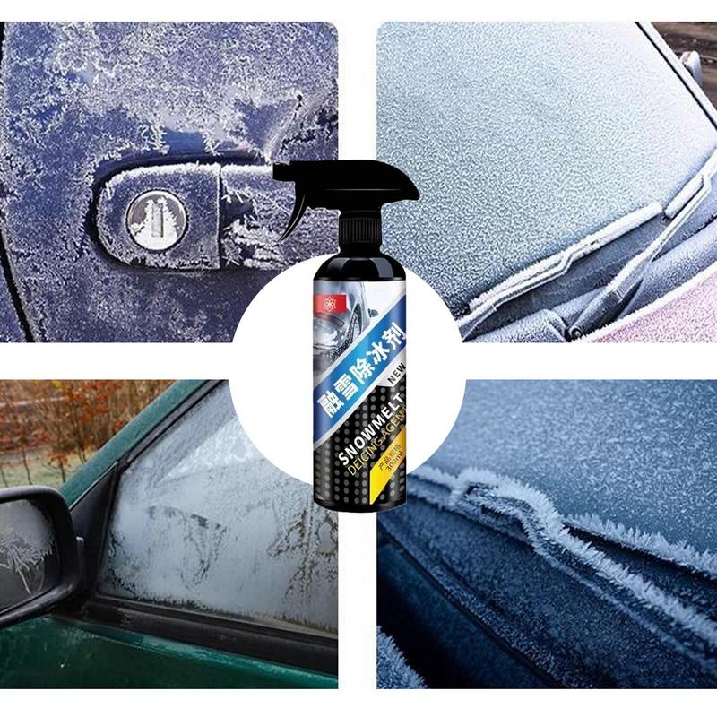 Autofenster-Enteiser, 300 ml, Enteisungsmittel, Schmelzmittel, Enteisungsmittel für Auto-Windschutzscheibenfenster, schmilzt leicht Frost und Schnee, verbessert