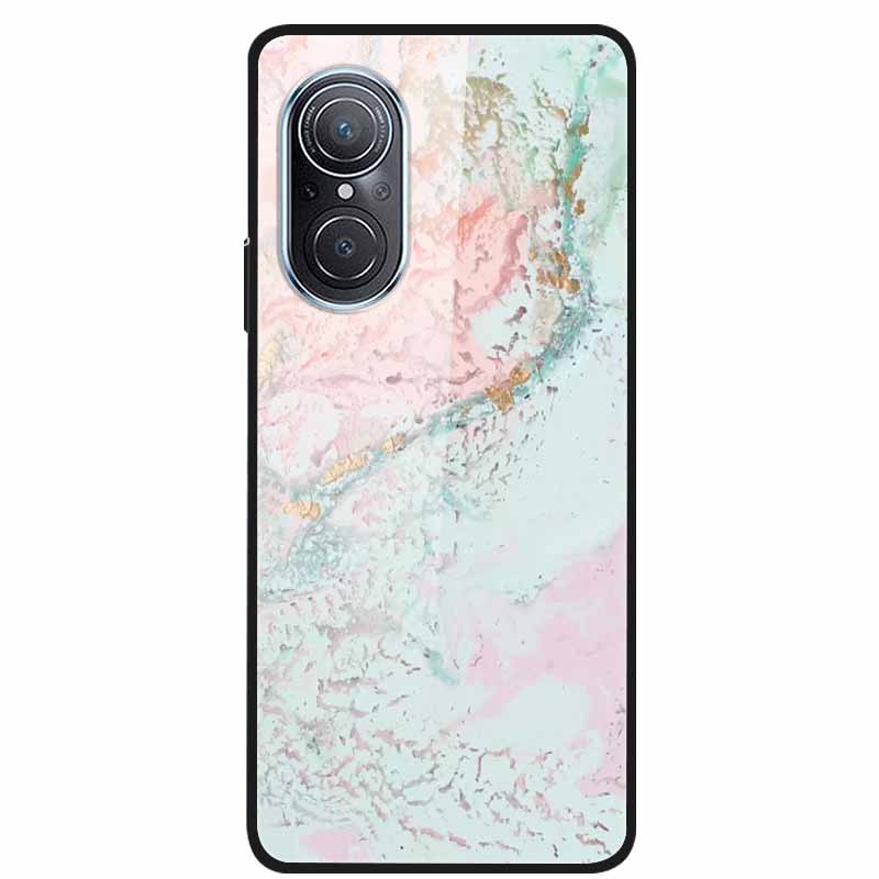 For Huawei Nova 9 10 Case Marble Tempered Glass Cover Hard Back Case For Huawei Nova9 10 SE Capa Nova10 Shockproof Funda Coque