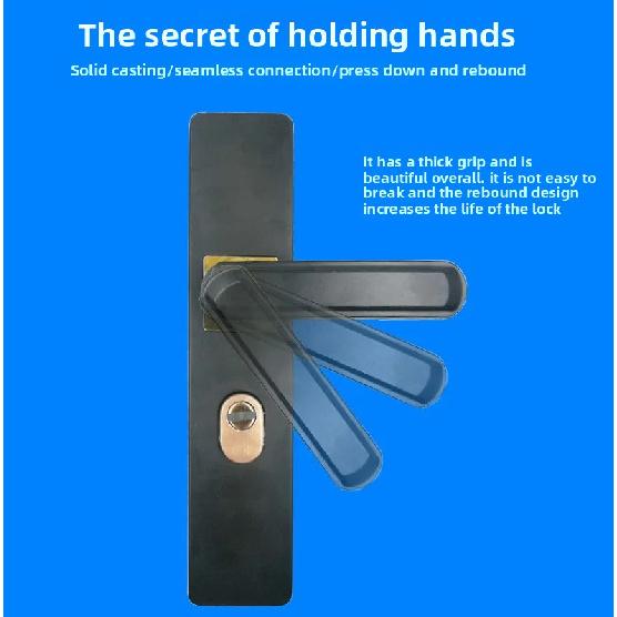 Mechanical Lock Accessories Thickened Panel Room Door Handle Stainless Steel Anti-theft Door Lock