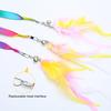 Kitten Toy Colorful Ribbon Feather Accessories Interactive Toy Cat Teaser Stick Toy Pet Supplies