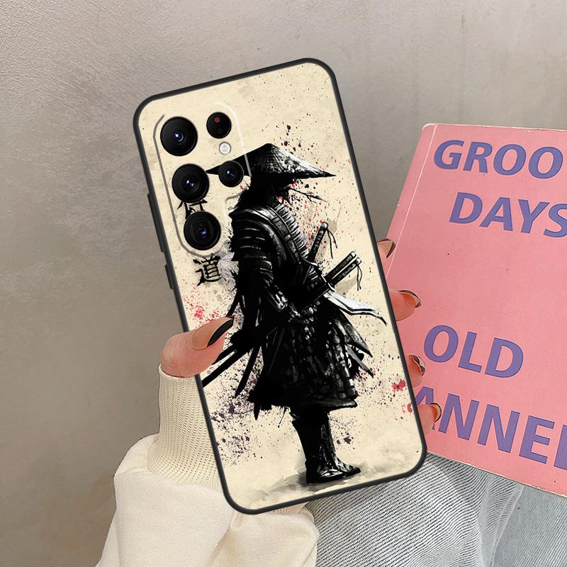 Japanese Samurai Warrior Case For Samsung Galaxy S24 Ultra S20 S21 S22 S23 S25 Ultra S9 S10 Plus S25 FE Cover Coque