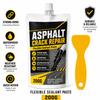 Asphalt Crack Repair Flexible Sealant Paste Strong Bond Waterproof Weather Resistant Quick Repair for Driveways Parking Lots Roads Sidewalks 200G