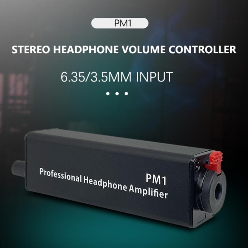 High Fidelitys Headphone Amplifier, Rechargeable with 3.5mm 6.35mm Input, for Enhances On Stage Sound Monitoring