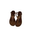 Flat-bottomed Retro Vacation Wind Pinch Sandals Fairy Shoes 2025 New Summer Black Versatile Beach Roman Shoes