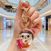 Holding Milk Tea Ghost Keychain Halloween Cartoon for Backpack, Alloy Pumpkin Keyring, Handbags Backpack Accessories Festive Party Favor
