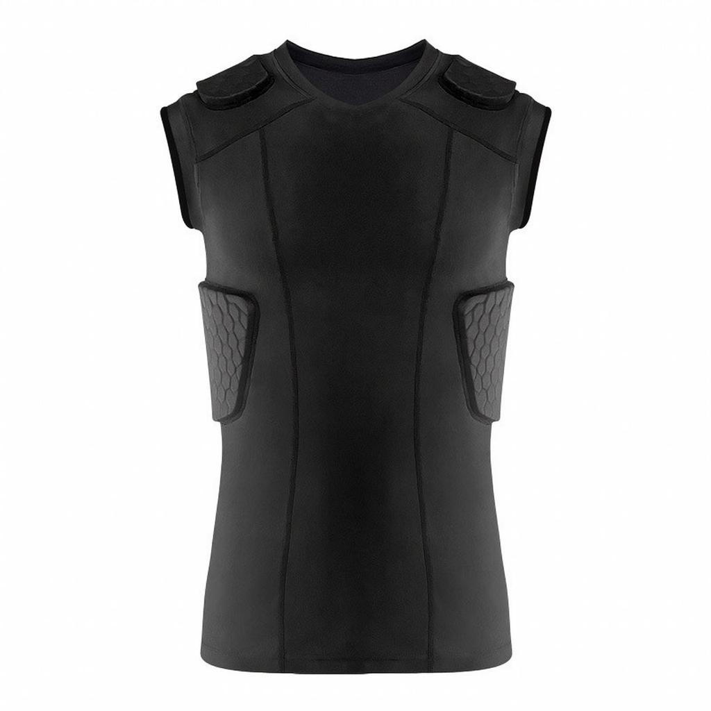 Sleeveless Padded Compression Vest Form-Fitting Safety Snug Shirt