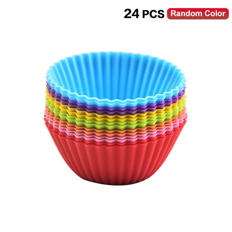 12/24 Peças Divisórias de Silicone para Marmita Divisórias de Bento para Marmita Divisórias de Prato Copos Molho de Salada Para Acessórios de Almoço de Crianças