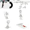 Folding Trailer Stabilizer Jack 650lbs Support 1000lbs Lifting Capacity 290-455mm Telescoping Adjustable Swing Down Outriggers