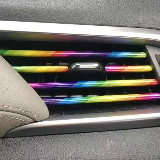 Tiras Decorativas Universales Cromadas Electrochapadas para Salida de Aire de Coche