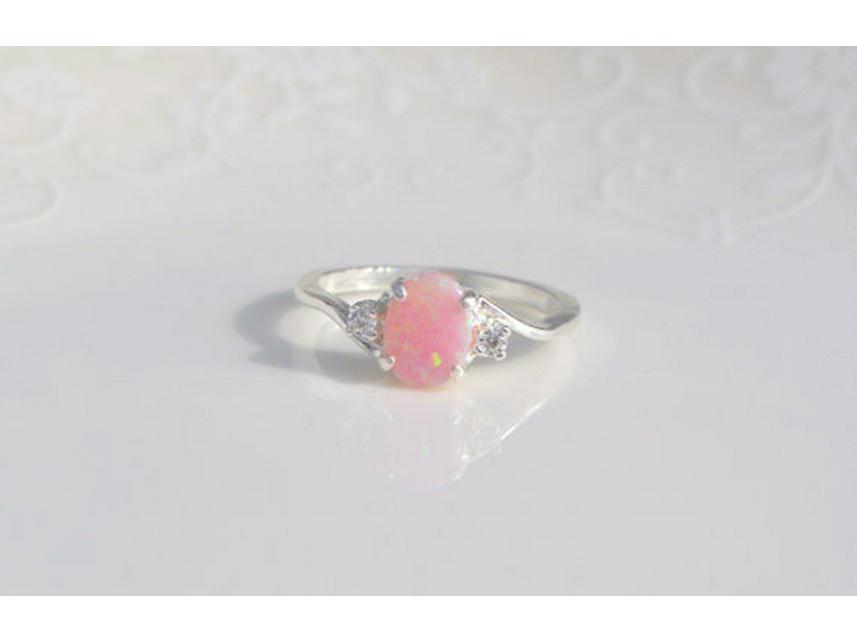 European & American Style Gemstone Diamond-Set Ring, Women's Fashion Jewelry